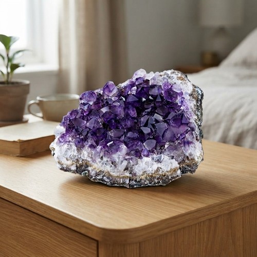 Amethyst geode crystal cluster - geode,