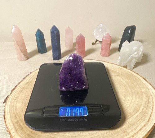 Natural purple amethyst geode - purple,