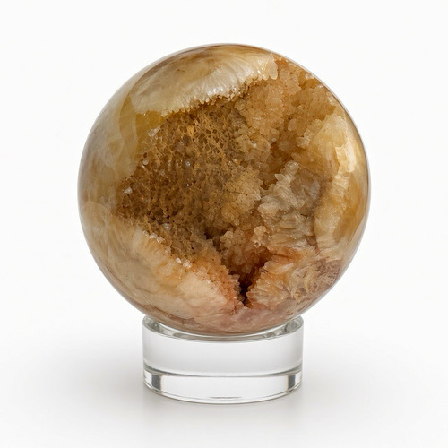 Natural agate geode sphere - agate,