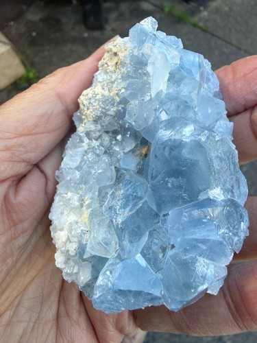 Celestite crystal geode - crystal, a