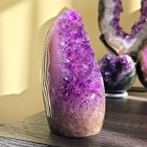 Polished natural amethyst - natural,