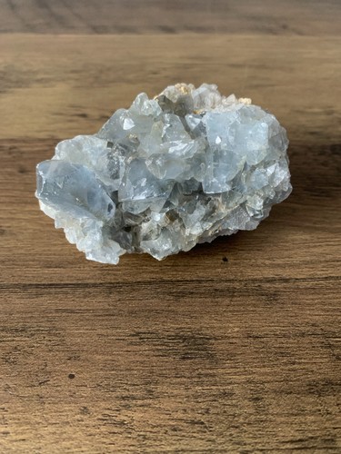 Natural blue celestite crystal - blue,