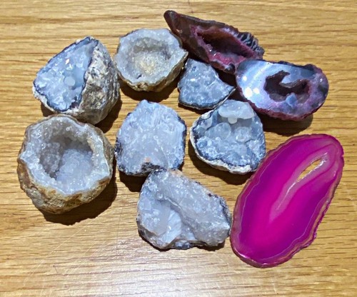 Mixed agate geode pieces - agate, with