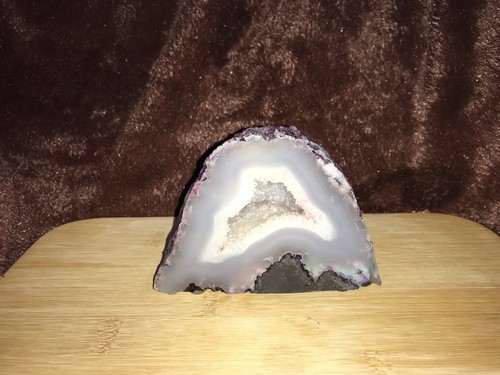 Polished agate quartz druze - quartz,