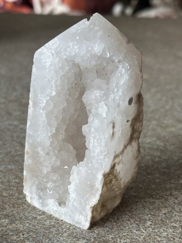 White quartz raw crystal - white,