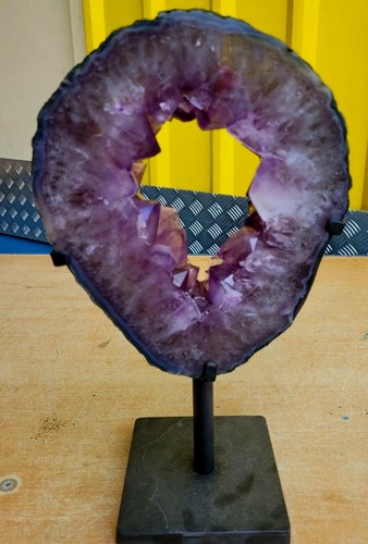 Amethyst portal geode - geode, ring