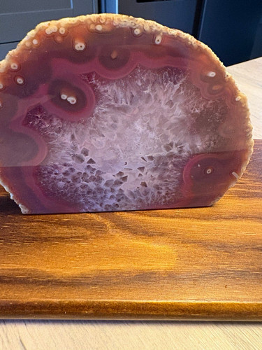 Polished agate geode - polished, slice