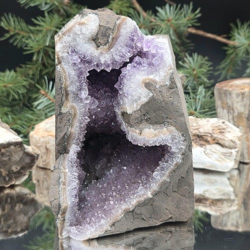 Amethyst crystal geode - crystal,
