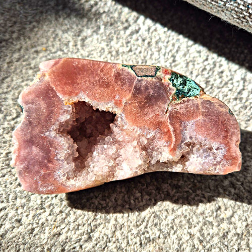 Pink amethyst geode - geode, natural