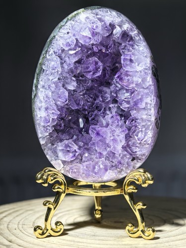 Natural amethyst geode egg - amethyst,