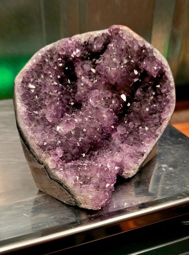 Amethyst cut base geode - cut,