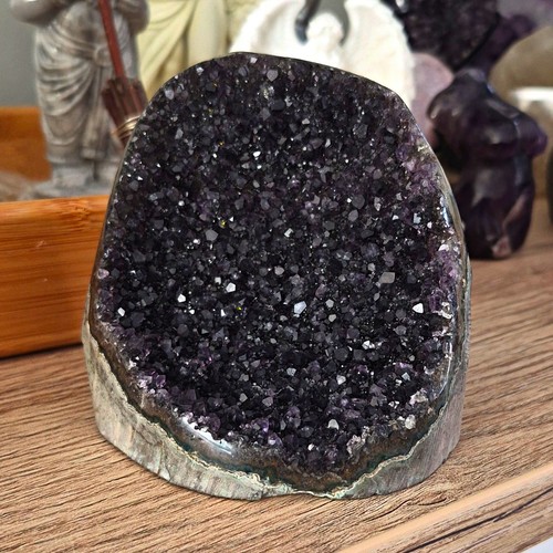 Amethyst geode crystal cluster - geode,