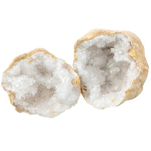 Natural clear quartz geode - clear,