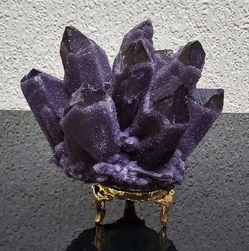 Large amethyst cluster mineral - large,