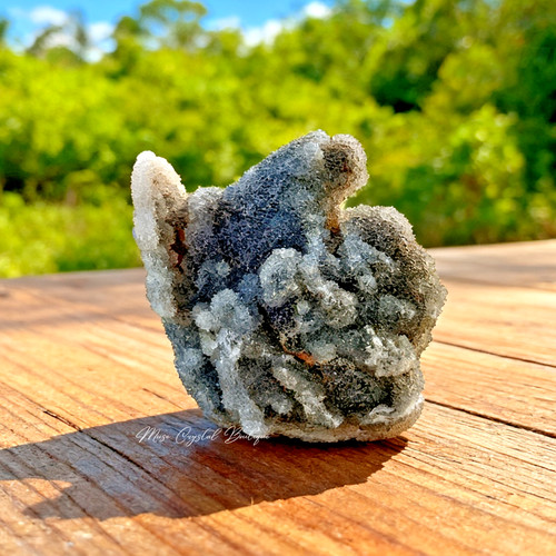 Raw black sphalerite cluster - raw,