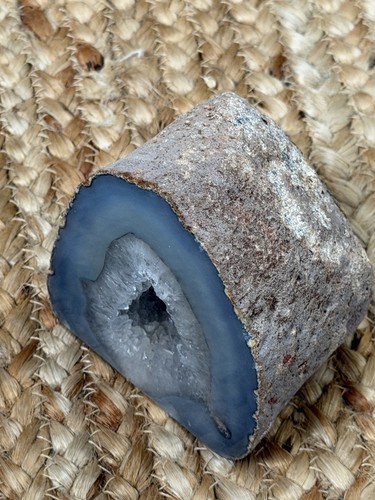 Blue grey pink cluster geode - cluster,