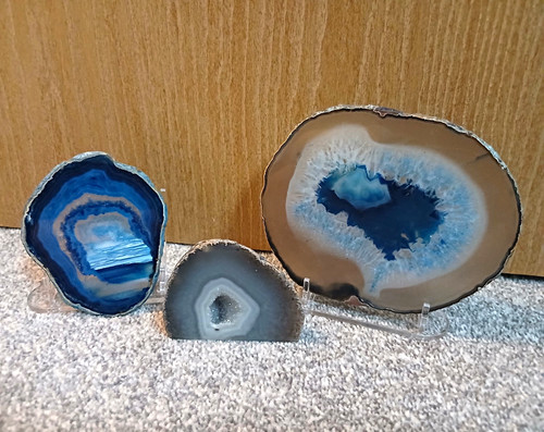 Crystal geode slices - geode,