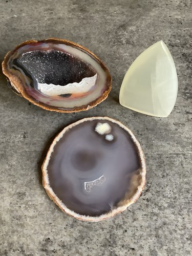 Natural agate druzy geode - natural,