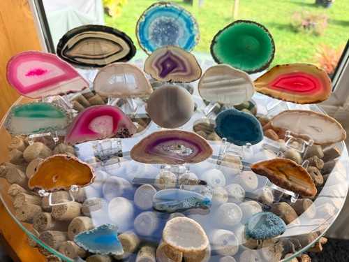 Natural polished agate crystal - natural,