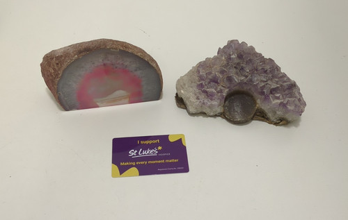 Pair geodes purple - pair, /