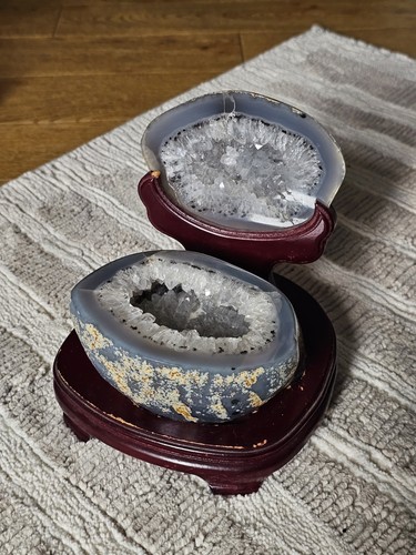 Natural agate geode polished - geode,