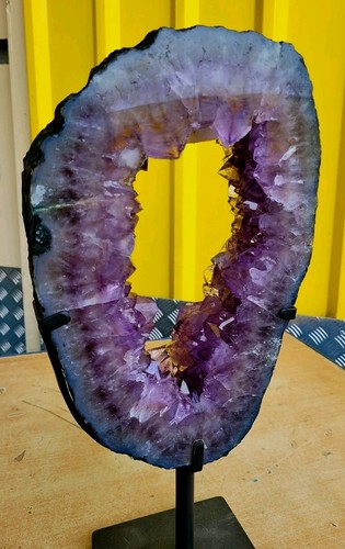 Amethyst portal geode ring - geode,