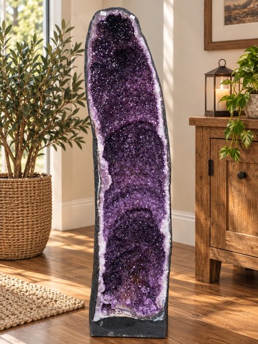 Very tall amethyst crystal - very,