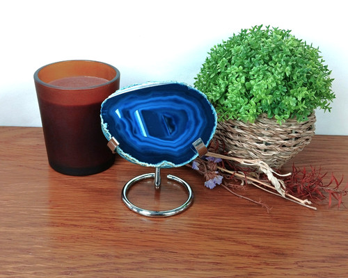 Beautiful authentic blue - authentic, agate